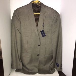 Adolfo dress coat, tan/brown 42 long. New with tag